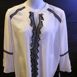 Tahari poets blouse plus size